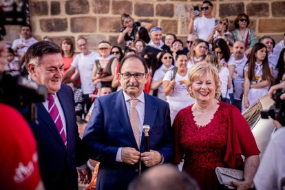 Fiesta de gala a la llegada a la Plaza Mayor