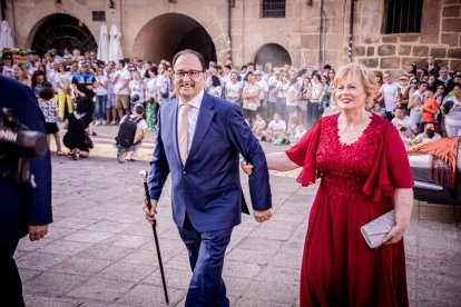 Fiesta de gala a la llegada a la Plaza Mayor