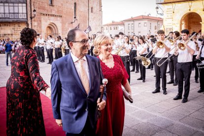 Fiesta de gala a la llegada a la Plaza Mayor
