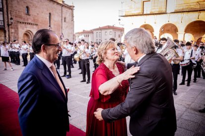 Fiesta de gala a la llegada a la Plaza Mayor