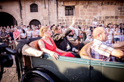 Fiesta de gala a la llegada a la Plaza Mayor