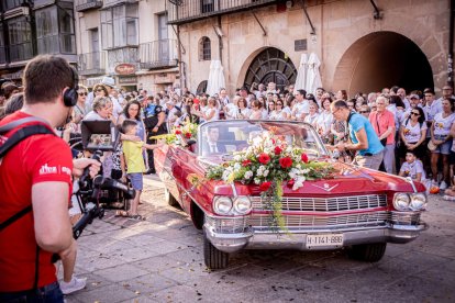 Fiesta de gala a la llegada a la Plaza Mayor