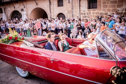 Fiesta de gala a la llegada a la Plaza Mayor
