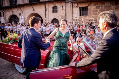 Fiesta de gala a la llegada a la Plaza Mayor