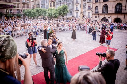 Fiesta de gala a la llegada a la Plaza Mayor