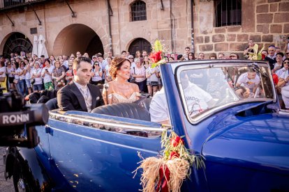 Fiesta de gala a la llegada a la Plaza Mayor