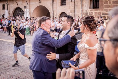 Fiesta de gala a la llegada a la Plaza Mayor