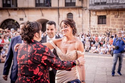 Fiesta de gala a la llegada a la Plaza Mayor
