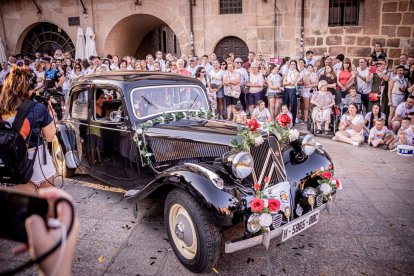 Fiesta de gala a la llegada a la Plaza Mayor