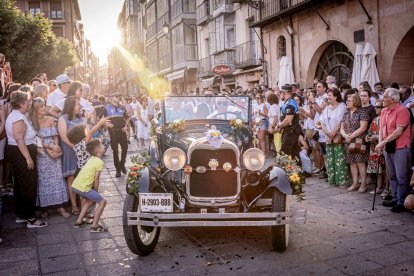 Fiesta de gala a la llegada a la Plaza Mayor