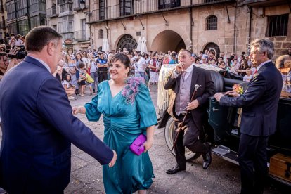 Fiesta de gala a la llegada a la Plaza Mayor