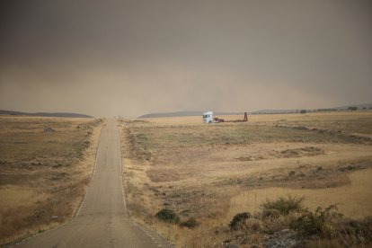 Tensión en el límite provincial de Soria y Guadalajara por el incendio.
