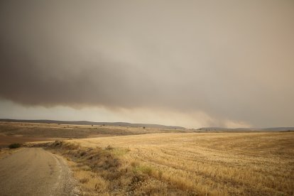 Tensión en el límite provincial de Soria y Guadalajara por el incendio.