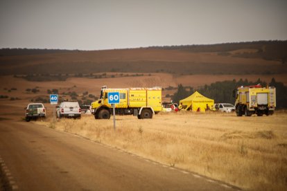 Tensión en el límite provincial de Soria y Guadalajara por el incendio.