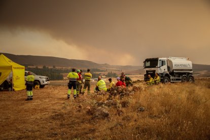 Tensión en el límite provincial de Soria y Guadalajara por el incendio.