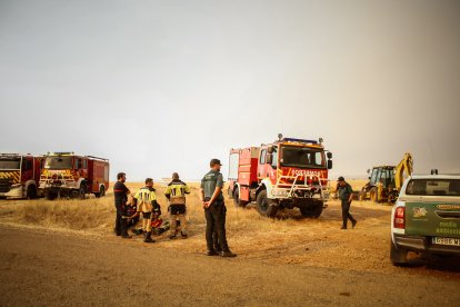 Tensión en el límite provincial de Soria y Guadalajara por el incendio.