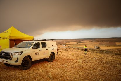 Tensión en el límite provincial de Soria y Guadalajara por el incendio.