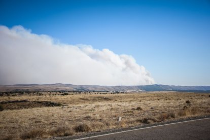 Tensión en el límite provincial de Soria y Guadalajara por el incendio.