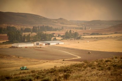 Tensión en el límite provincial de Soria y Guadalajara por el incendio.