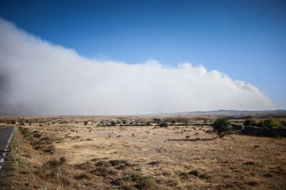Tensión en el límite provincial de Soria y Guadalajara por el incendio.