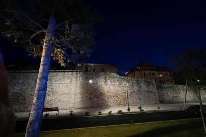 Bomberos y Policía Local de Soria responden a un aviso por humo en la coronación de la muralla de Santa Clara.