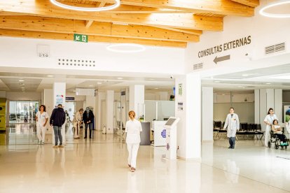 Pacientes y sanitarios pudieron contemplar un concierto fuera de lo común
