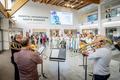 Pacientes y sanitarios pudieron contemplar un concierto fuera de lo común