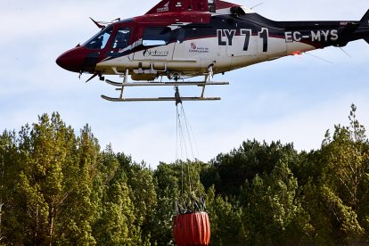 Simulacro de la BRIF de Lubia en Cabrejas del Pinar por la feria Cabforest.