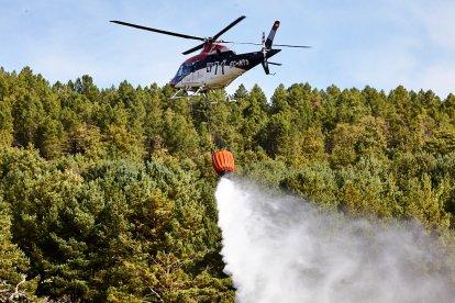Simulacro de la BRIF de Lubia en Cabrejas del Pinar por la feria Cabforest.