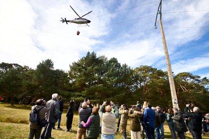 Simulacro de la BRIF de Lubia en Cabrejas del Pinar por la feria Cabforest.