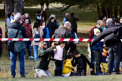Simulacro de la BRIF de Lubia en Cabrejas del Pinar por la feria Cabforest.