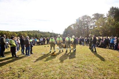 Simulacro de la BRIF de Lubia en Cabrejas del Pinar por la feria Cabforest.