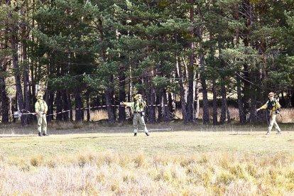 Simulacro de la BRIF de Lubia en Cabrejas del Pinar por la feria Cabforest.
