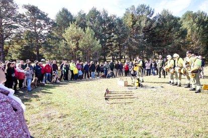 Simulacro de la BRIF de Lubia en Cabrejas del Pinar por la feria Cabforest.