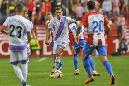Dani Calvo durante un encuentro con la elástica numantina.