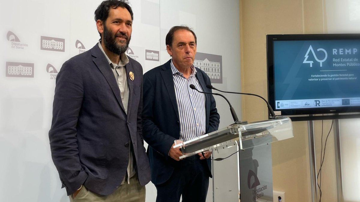 El director de Cesefor, Pablo Sabín, y el presidente de la Diputación, Benito Serrano.