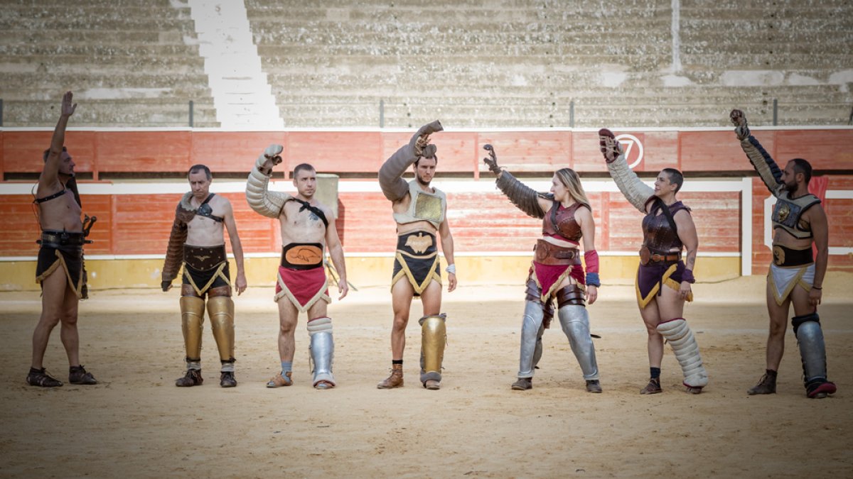 Recreación histórica de gladiadores de la Vulcanalia. GONZALO MONTESEGURO