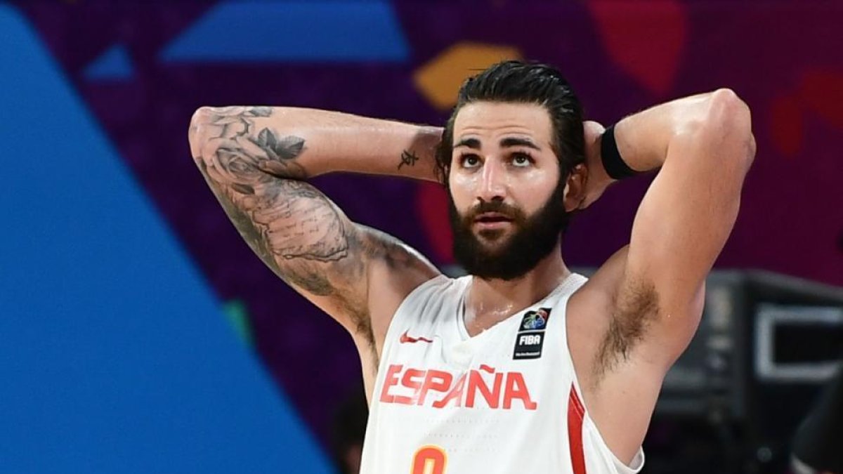 Ricky Rubio, durante la fase final del Eurobasket en Estambul-OZAN KOSE (AFP)