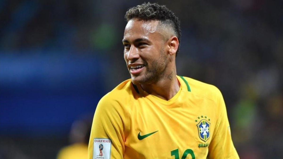 Neymar, en un partido reciente de la selección brasileña.-AFP