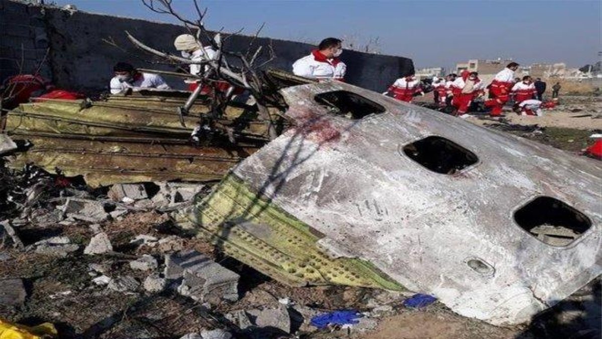 Restos del avión ucraniano derribado por Irán.-EUROPA PRESS