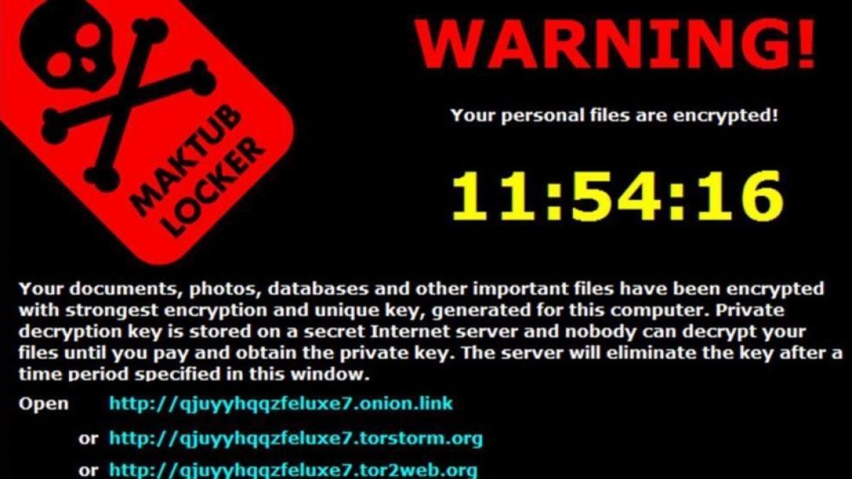 Mensaje que envía uno de los virus ransomware que secuestran ordenadores.-EUROPOL / KASPERSKY
