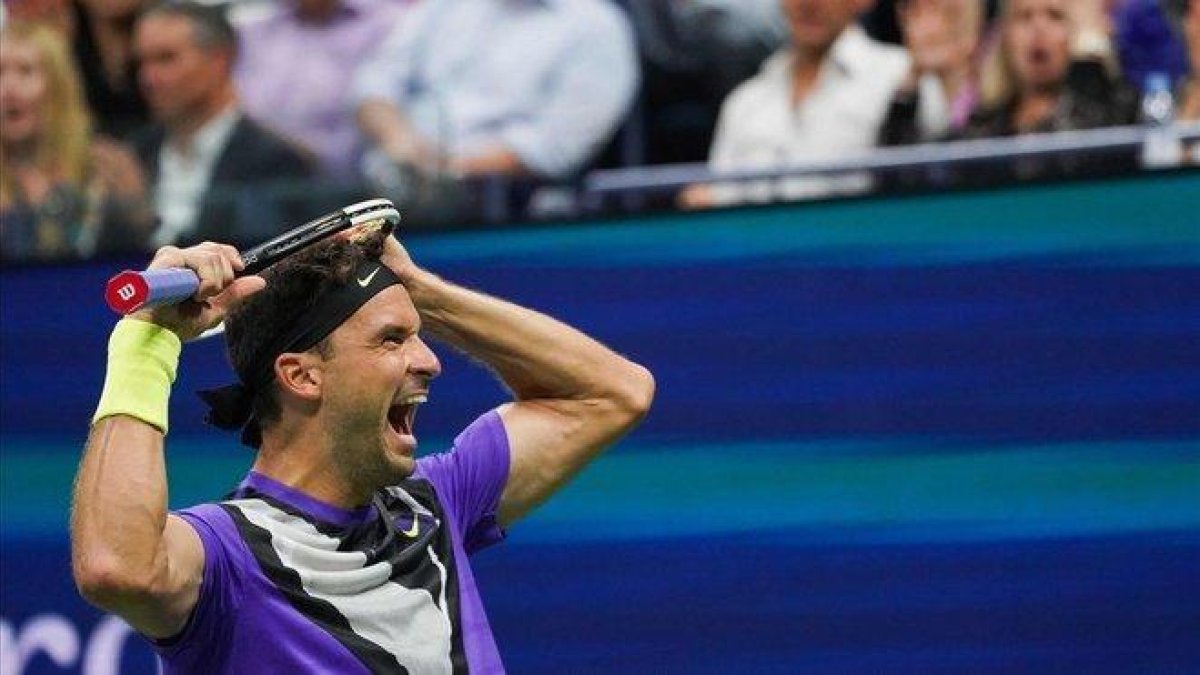 Grigor Dimitrov, tras batir a Federer en Nueva York.-