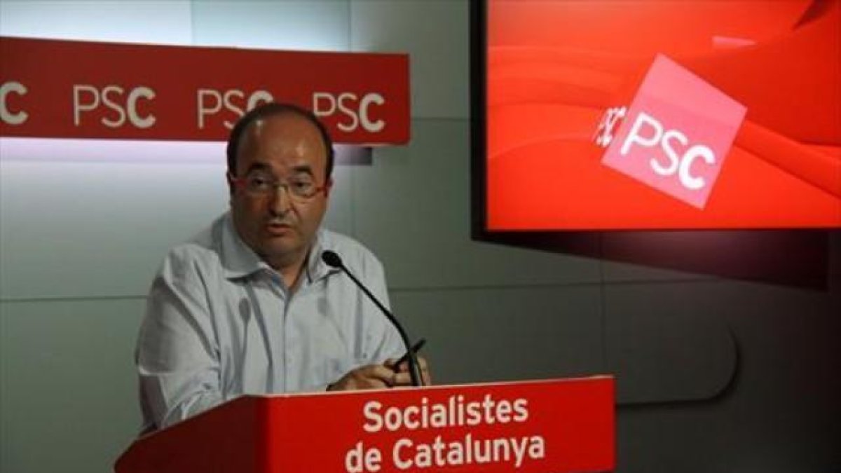 Miquel Iceta, en la sede del PSC.-FERRAN NADEU