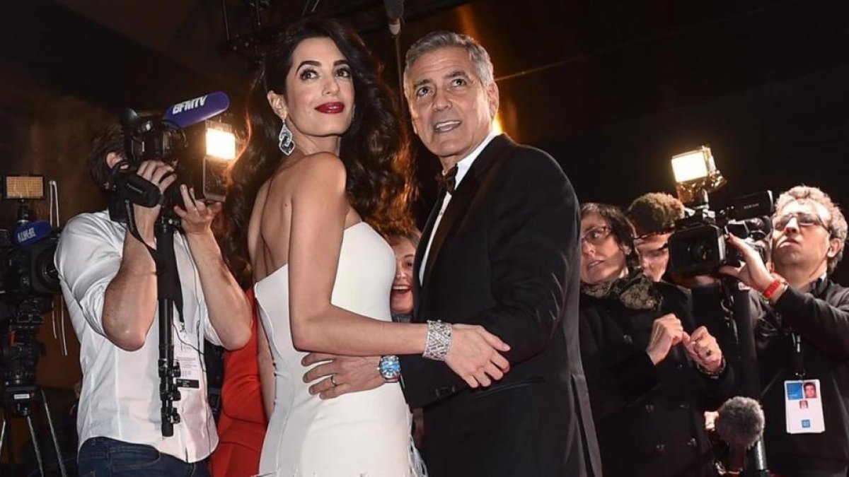 George Clooney y Amal, el pasado febrero.-CHRISTOPHE PETIT TESSON