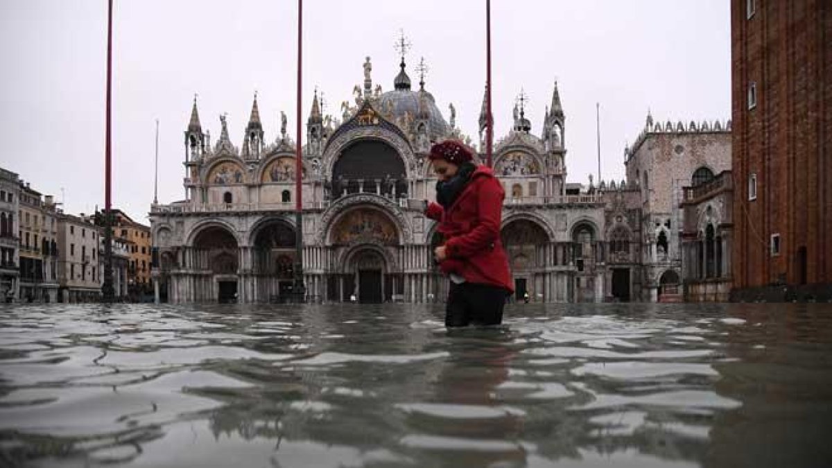 El ’agua alta’ en Venecia provoca la peor inundación desde 1966.-MARCO BERTORELLO / AFP