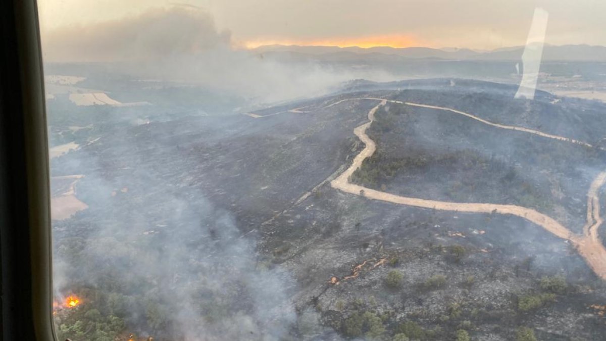 Incendio forestal en Castilla y León en una imagen de archivo. HDS