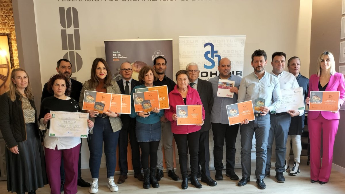 Premiados en la Semana de la Tapa Micológica 2022 de Soria. HDS