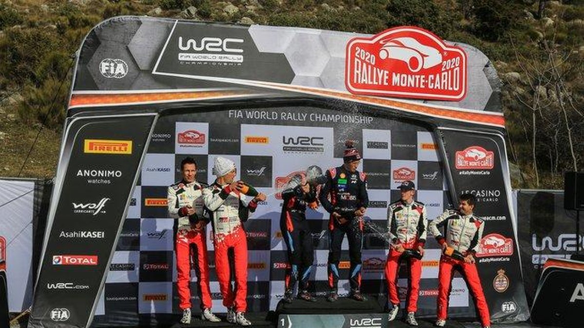 El podio del rally de Montecarlo.-JEAN-MARIE FARINA / DPPI
