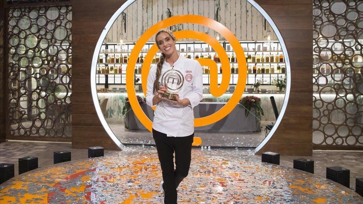 Ona Carbonell, tras ganar el concurso gastronómico de TVE-1 Masterchef Celebrity.-RTVE