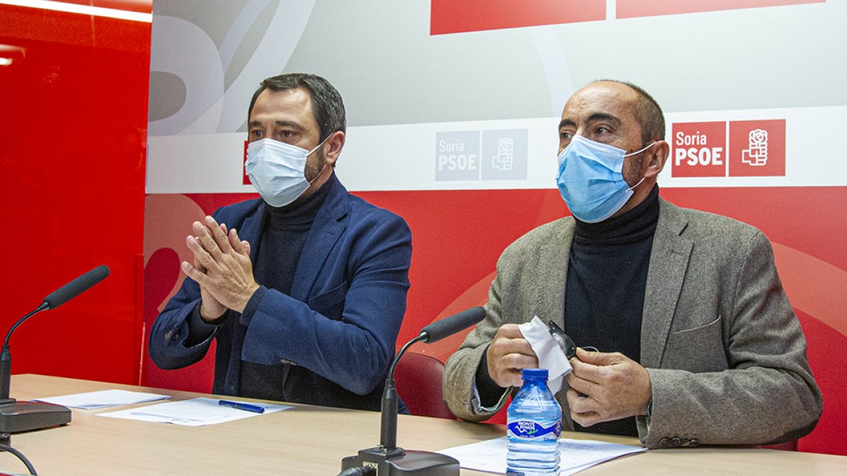 Muñoz y Rey son secretario y portavoz del PSOE de Soria respectivamente  - MARIO TEJEDOR